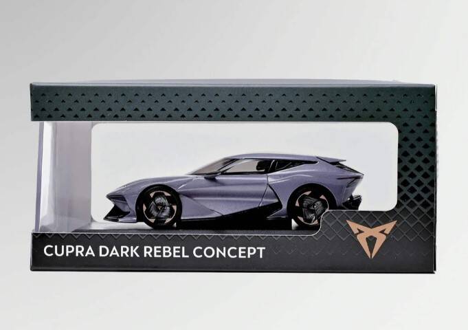CUPRA DARKREBEL MODELLAUTO 1:43 LIQUID GLOW